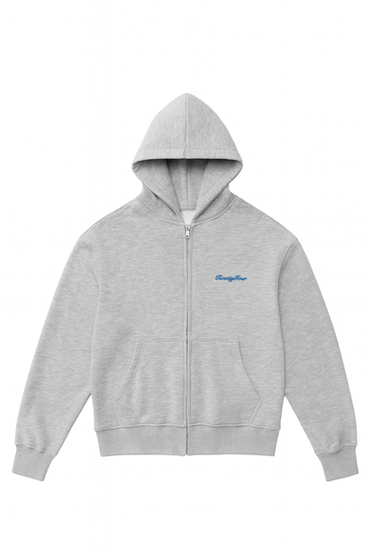 Zip Hoodie grey/blue