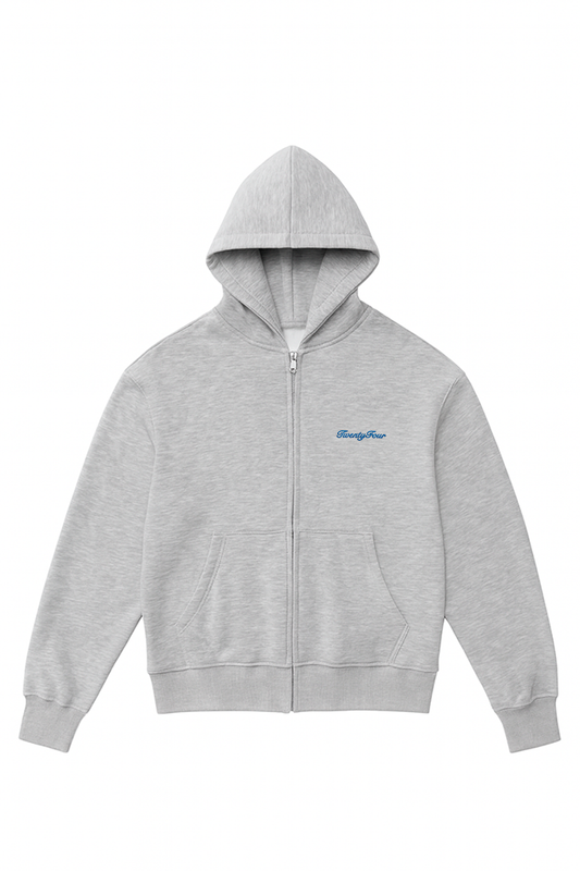 Zip Hoodie grey/blue