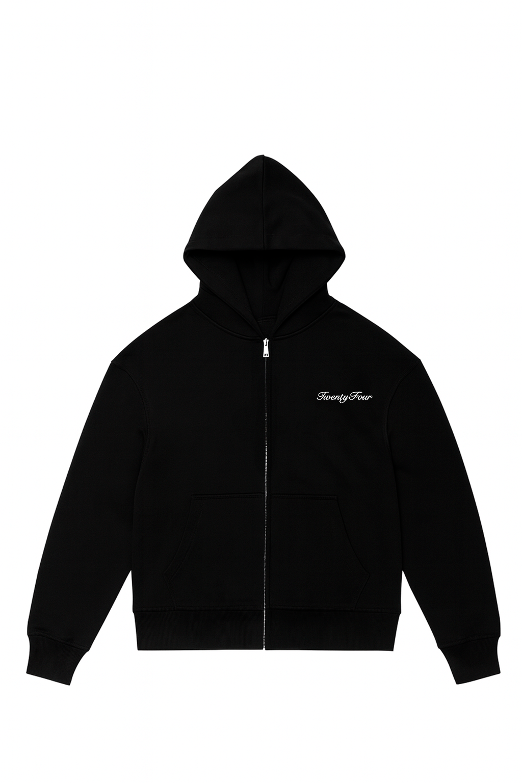 Zip hoodie black/white
